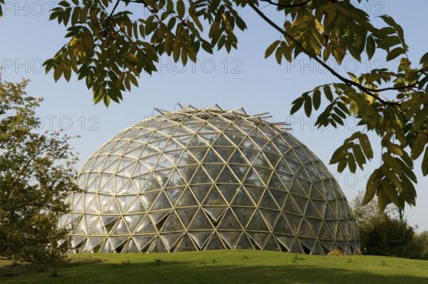 Dome-shaped greenhouse, Botanical Garden, Düsseldorf, North Rhine-Westphalia, Germany