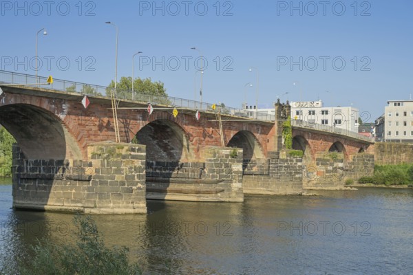 Roman bridge over the Moselle, oldest bridge in Germany, Trier, Rhineland-Palatinate, Germany
