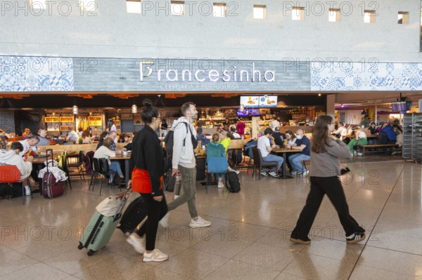 Francesinha cafe restaurant departure lounge area, Aeroporto Francisco Sa Carneiro, Porto airport, Portugal
