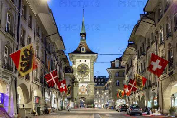 Bern Old Town with Zytglogge at night City in Bern, Switzerland