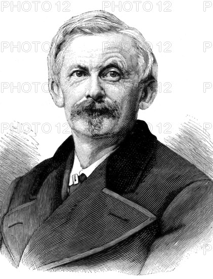 Adolf Friedrich, Count von Schack, 2 August 1815 - 14 April 1894, was a German poet, literary historian and art collector, illustration, published 1890, reproduction, digitally enhanced, Historical