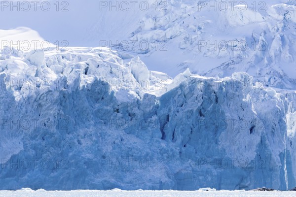 Glacier tongue, ice, break-off edge, sea, Fugelfjorden, Spitsbergen, Svalbard