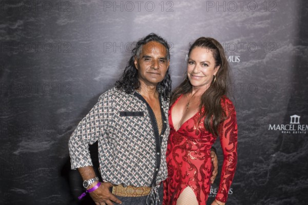 Jose Campos and Christine Neubauer at the Remus Lifestyle Night on the roof terrace of the Pure Salt Hotel in El Toro, Magaluf, Majorca, Spain on 31/07/2025