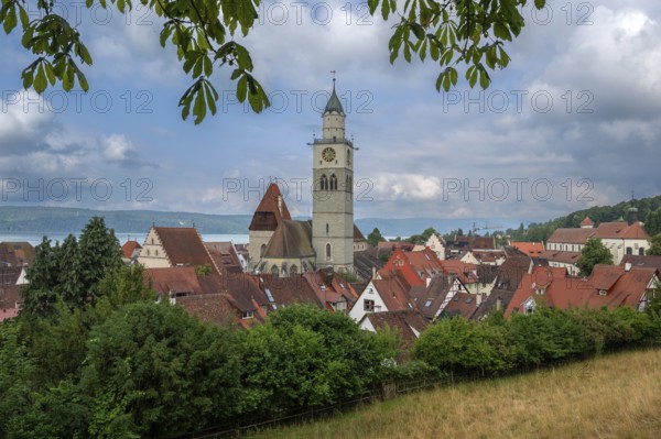 View of the church of St Nicholas, Überlingen, Baden-Württemberg, Germany