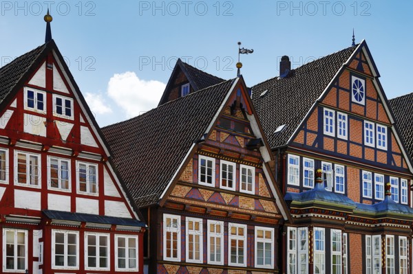 Half-timbered houses in the old town centre, Celle, Lower Saxony, Germany