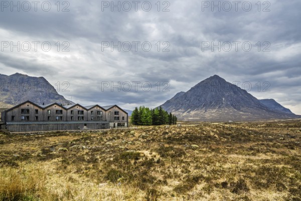 Mountains and Moors over Glen Etive Valley, Glencoe, Highlands, Scotland and Buachaille Etive Mòr, The Buachaille, Glen Etive, Highlands, Scotland, UK