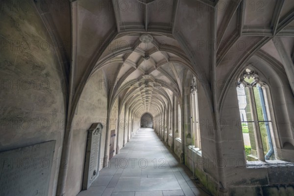 Cloister of Bebenhausen Monastery, built around 1500, Bebenhausen district of Tübingen, Baden-Württemberg, Germany