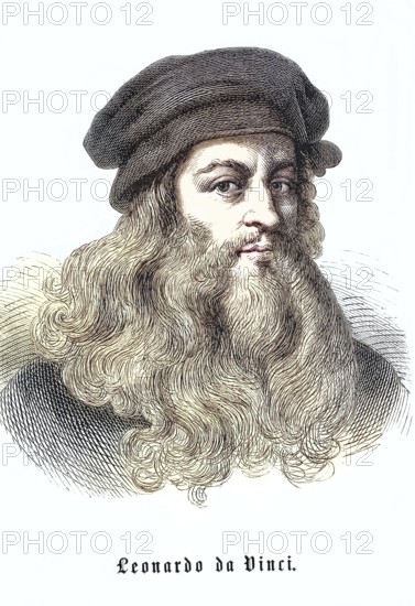 Leonardo da Vinci (born 15 April 1452, died 2 May 1519 at Clos Lucé Castle), Italian painter, sculptor, architect, anatomist, mechanic, engineer and natural philosopher
