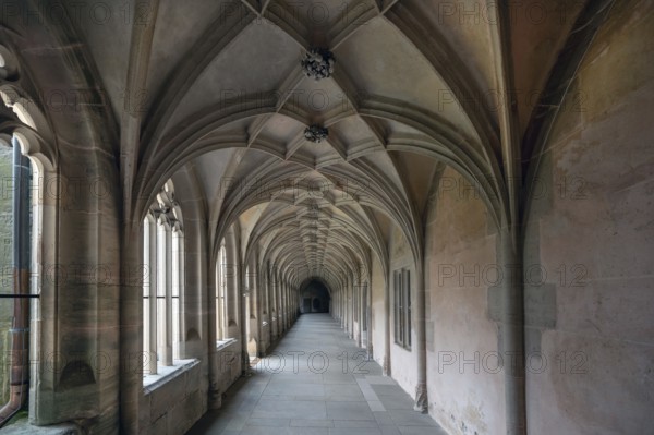 Cloister of Bebenhausen Monastery, built around 1500, Bebenhausen district of Tübingen, Baden-Württemberg, Germany