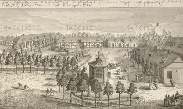 The Gesundbrunnen near Berlin, Germany, around 1880, digitally restored reproduction of a 19th century illustration, historical, exact date unknown