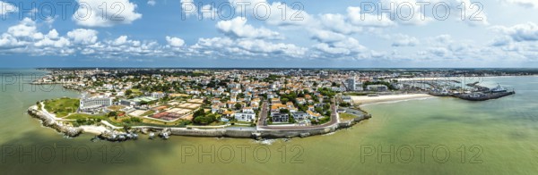 Panorama of Royan from a drone, Nouvelle-Aquitaine, Charente-Maritime, France