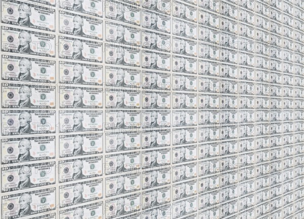 10 US dollar notes, 10 dollar banknotes
