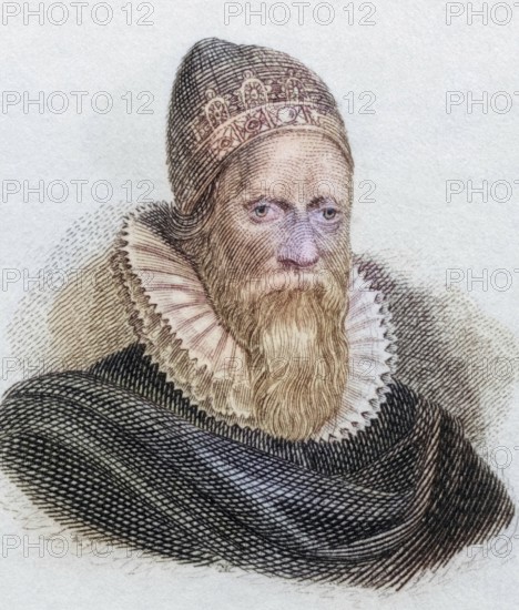 Henry Spelman (born 1562 in Congham, Norfolk, died in front of 14 October 1641 in London) was an English historian and parliamentarian, from the book Crabbe's Historical Dictionary, 1825, Historical, coloured, digitally restored reproduction from a 19th century original, Record date not stated