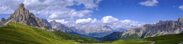 Pass Giau, Ra Gusela mountain, Ampezzo Dolomites, Cadore, Veneto, Italy