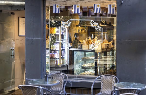 Uruguay, Montevideo cafe and restaurants in historic city center