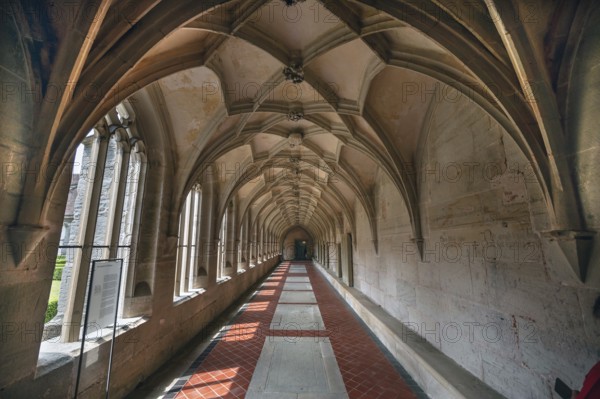 Cloister of Bebenhausen Monastery, built around 1500, Bebenhausen district of Tübingen, Baden-Württemberg, Germany