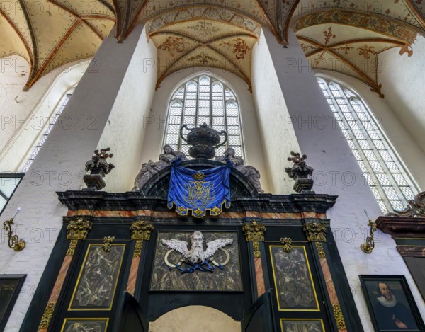 Interior photo, St Mary's Church in the old town of Stralsund, Mecklenburg-Western Pomerania, Germany