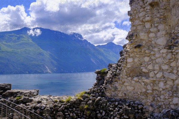 Panorama viewpoint, defence defence tower, Bastione, Bastione ruins, Riva del Garda, Lake Garda, Trentino, Trentino-Alto Adige, IItaly