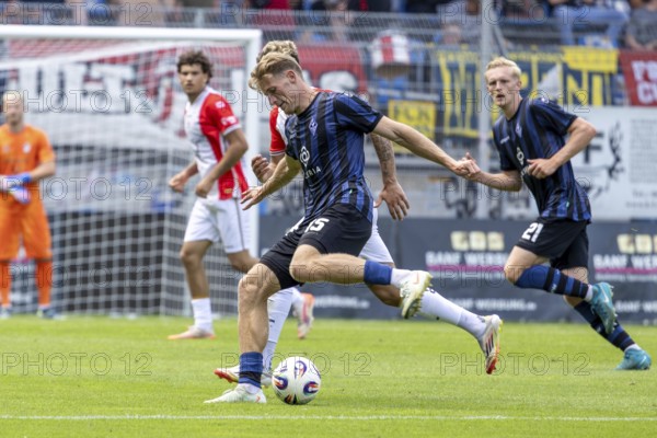 Waldhof Mannheim v FC Emmen, Netherlands (last test match in front of the start of the new season) ***On the ball: Malte Karbstein (15, Mannheim)