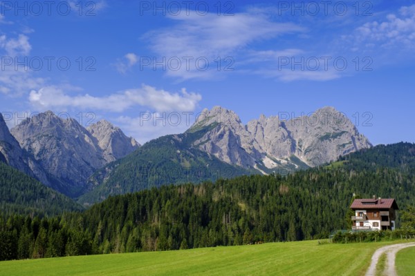 Palu district, Sappada, Plodn, behind the Terza Media mountain, Terza Grande, Carnic Alps, Julian Friuli, Italy