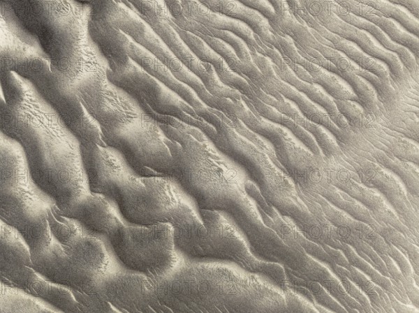 Patterns in the sand of the Namib Desert. Aerial view. Drone shot. Skeleton Coast National Park, Namibia