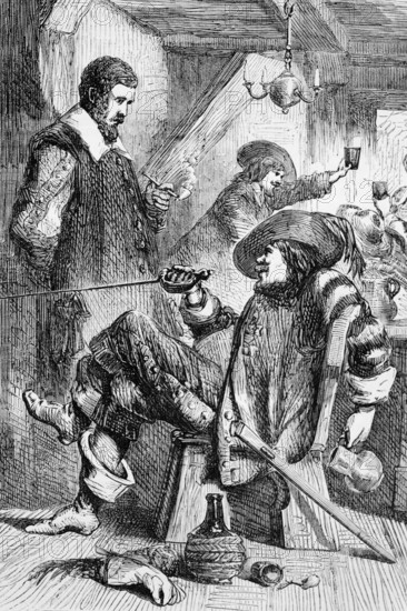 Hugh Macmahon reveals the plan for the 1641 Rising to Owen O'Connolly, which involved the capture of Dublin Castle and its armoury of 10, 000 guns and the defence of the castle until other insurgents could help. O'Connolly in turn revealed the plan to William Parsons, one of the Justices of the House of Lords, and told him of the impending plan to capture Ireland, digital reproduction of a historical template