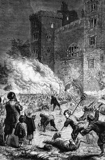 In April 1640, revolutionary sentiment grew in the country and, amid rumours of the dissolution of Parliament, there was an attack on Lambeth Palace, England, the following month