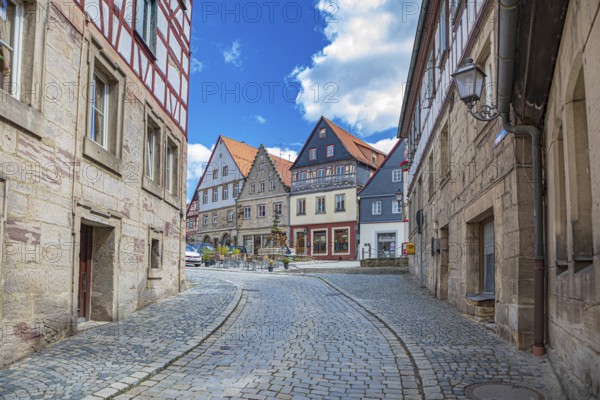 Melchior-Otto-Platz with St John's Fountain in Kronach, Germany