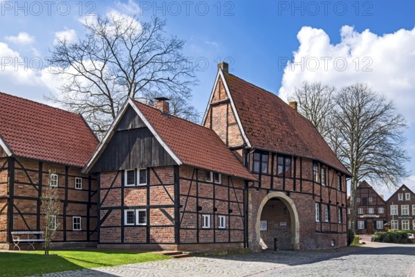 Hunnenpforte, the former gatehouse to Asbeck Abbey, Legden, Asbeck, Münsterland, North Rhine-Westphalia, Germany