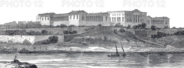 The military hospital in Malta in 1883, Historical, digitally restored reproduction from a 19th century original, Record date not stated