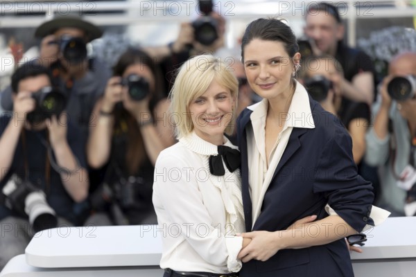 Cannes, France - 15.5.2024: Mélanie Laurent and Joséphine Japy during the photocall for QUI BRILLE AU COMBAT (THE WONDERERS) during the 78th Cannes International Film Festival. The film festival takes place from 13 to 24 May 2025