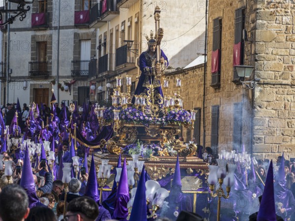 Semana santa procession, Plaza de Vazquez de Molin, holy week before easter, Ubeda, Unesco heritage city, Andalusia, Spain