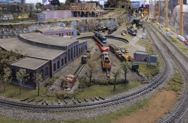 Model train layout in the Lionel Model Train Museum in Bryson City, North Carolina