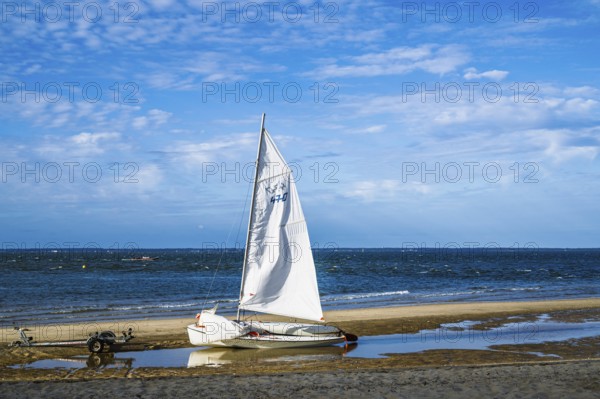 Marina and Beach in Arcachon, Gironde, France