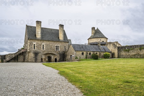 Castle ruin of Chateau de Saint-Sauveur-le-Vicomte, Manche, Normandy, France