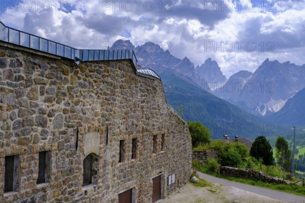 Mitterberg Fortress above Sesto, Sesto Valley, Dolomites, South Tyrol, Italy