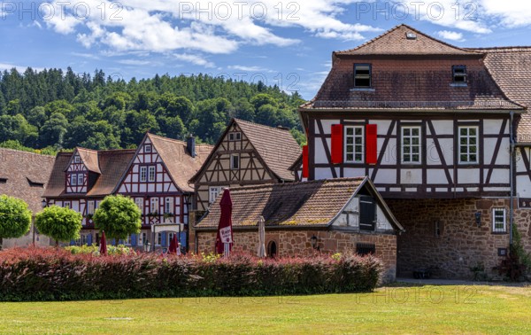 Half-timbered houses in the old town centre of Büdingen, Hesse, Germany