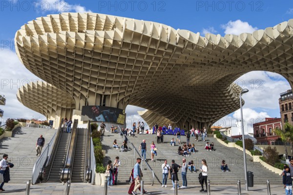 Setas de Seville, mushroom-shaped wooden platform, Seville, Andalusia, Spain
