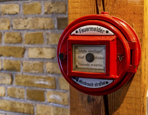 Interior photograph, historical exhibition, old fire alarm, Berlin Spandau Citadel, Berlin, Germany