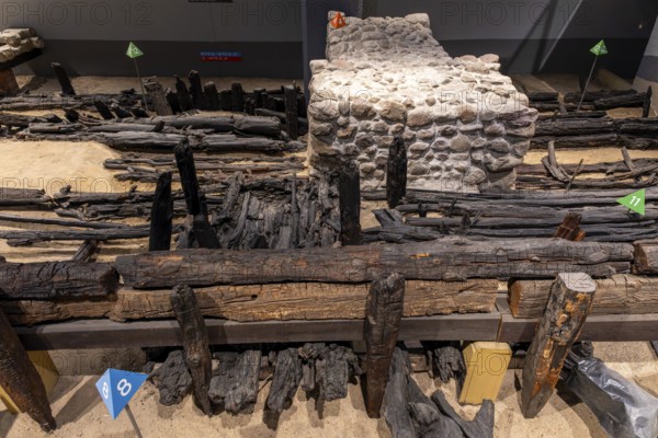 Interior photograph, Archaeological excavations, Berlin Spandau Citadel, remains of the old fortress, Berlin, Germany