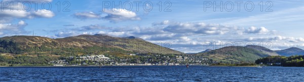 Ort William from Caol Beach, Corpach, Highland, Scotland, UK