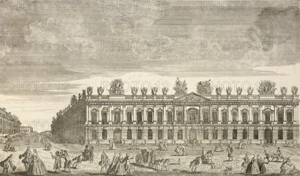 Royal Arsenal and Crown Prince's Palace in Berlin, Germany, around 1880, digitally restored reproduction of a 19th century illustration, historical, exact date unknown