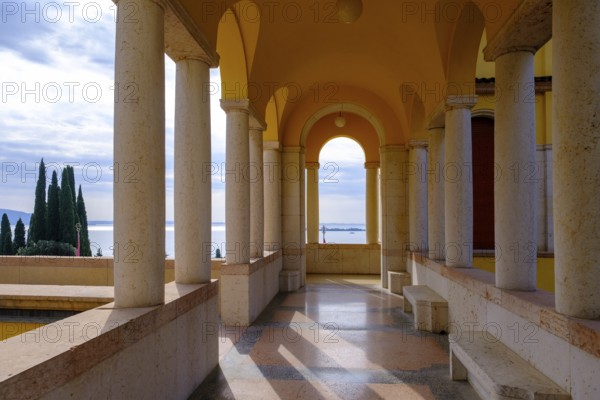 Residence, Vittoriale degli Italiani, house and garden of Gabriele D'Annunzio, Gardone Riviera, on Lake Garda, Lombardy, Italy