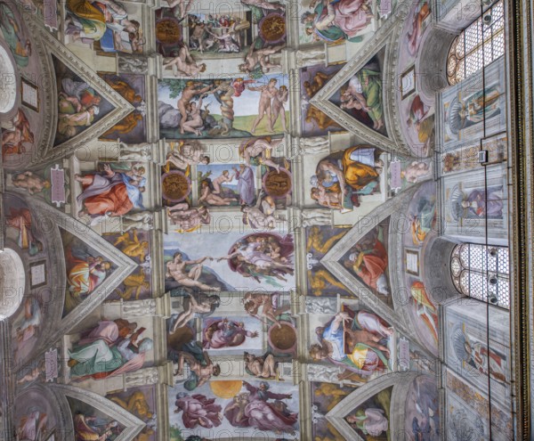 Sistine Chapel Interior high resolution Vatican Rome Italy