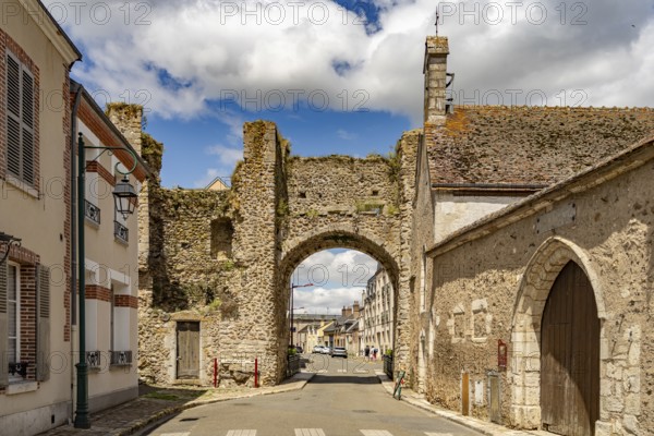 The Porte Saint Roch gate in Bonneval, Centre-Val de Loire, France