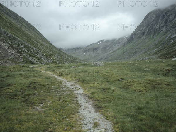 Historical sower's path along which Holocaust survivors travelled from Austria to Italy in 1947 in order to embark for Palestine, Krimmler Tauern, Pinzgau, Salzburg, Austria