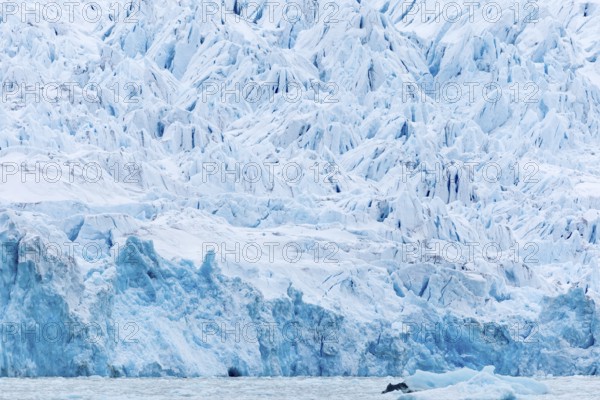 Glacier tongue, sea, Smeerenburgbreen, Spitsbergen, Svalbard