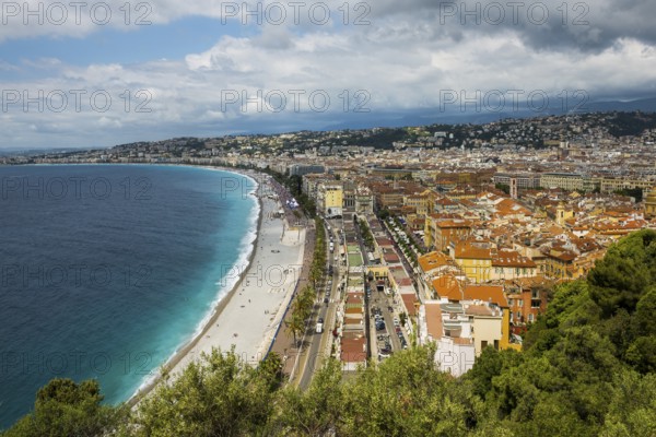 Panorama, Nice, Alpes Maritimes, Provence Alpes Cote d'Azur, French Riviera, South of France, France