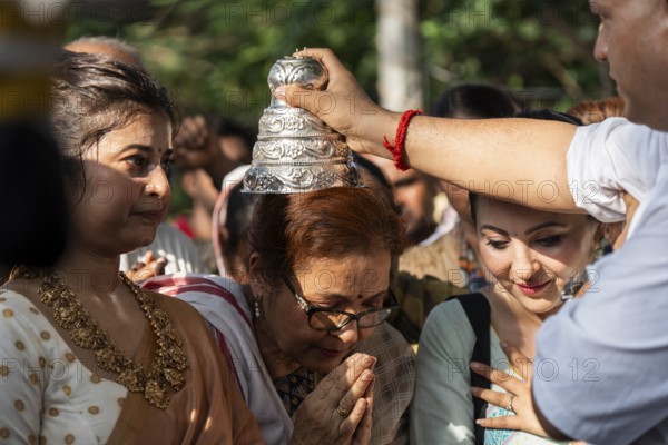 Hindu devotees takes part in Rath Yatra religious procession Guwahati, India on June 27, 2025. Rath Yatra, also known as the Chariot Festival, is a major Hindu festival celebrated in India