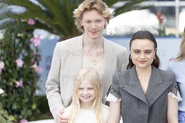Cannes, France - 15.5.2024: Hanna Heckt, Filip Schnack and Lena Urzendowsky during the photocall for SOUND OF FALLING at the 78th Cannes International Film Festival. The film festival will take place from 13 to 24 May 2025